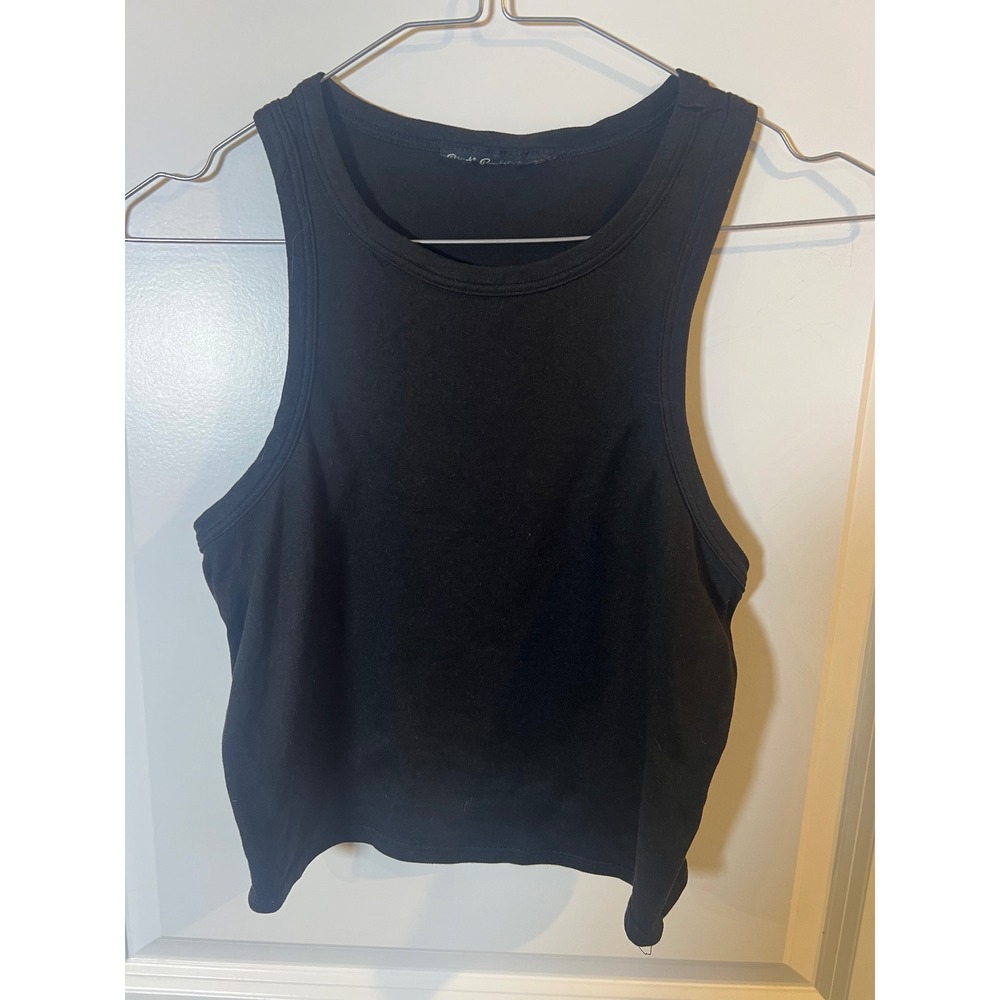Brandy Melville Womens Tank Top Racerback Crop Black One Size